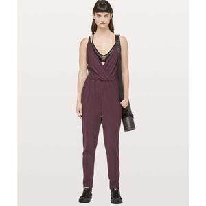 Lululemon All For It One Piece Jumpsuit Dark Adobe 4 Athleisure Travel Casual